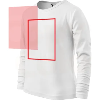 Gravírování Dětské bílé tričko s dlouhým rukávem s vlastní grafikou