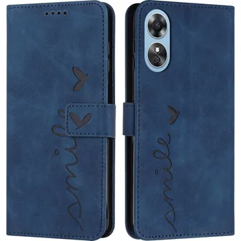 Příslušenství pro tablet VSECHNONAMOBIL 55080 ART SMILE Peněženkový kryt se šňůrkou Oppo A17 modrý