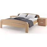 Dřevěná postel Gabriela s oblým čelem 200x180 Buk