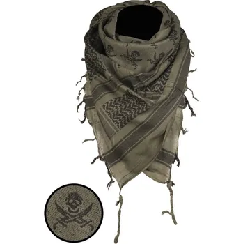 Šátek Šátek Shemagh Skull Mil-Tec - olivový