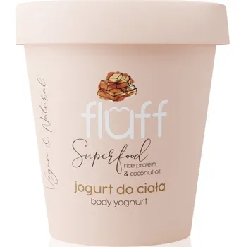 Tělový krém Fluff Superfood Chocolate tělový jogurt Rice Protein & Coconut Oil 180 ml