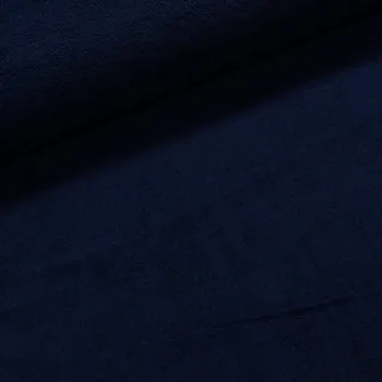 Froté oboustranné 6100/126 UNI jednobarevná tmavě modrá, š.160cm (látka v metráži)