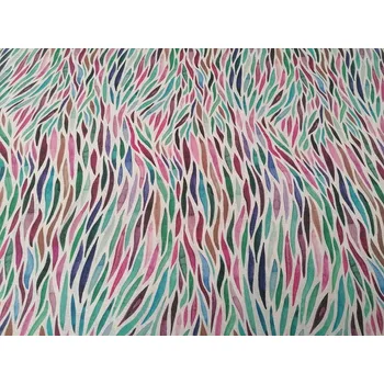 BYTEMA Dekorační látka Izaro fialovo-tyrkysové šíře 140 cm