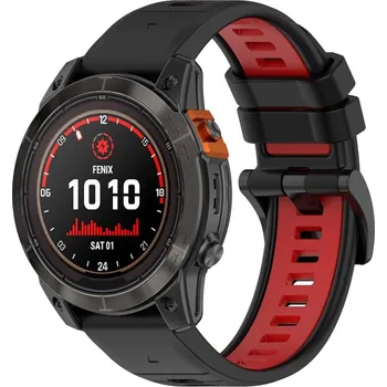 VSECHNONAMOBIL 63086 SPORTY Univerzální řemínek pro Garmin Fenix 7 Pro / 7 Pro Solar / 7 Pro Sapphire černý-červený