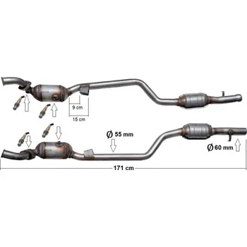 Výfukový systém Katalyzátor výfuku (PR JMJ 1091741)