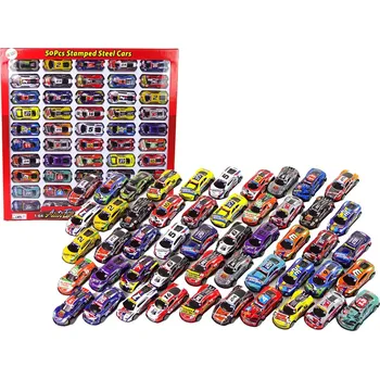 autíčko Velká sada kovových autíček Auto Enthusiats 1:64 50 ks