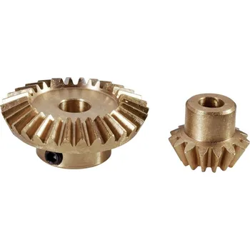 RC náhradní díl Reely mosazné kuželové kolo Typ modulu: 0.75 Počet zubů: 15, 30 1 sada