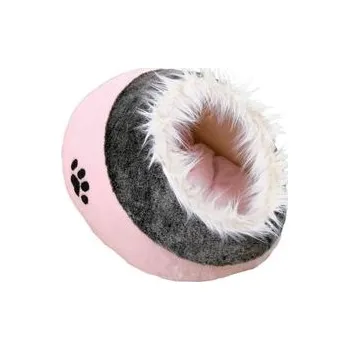 Pelíšek pro psa Pelech MINOU kukaň Růžový s kožešinkou TR