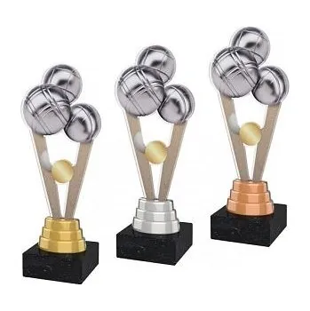 Trofej na petanque - barevné rozlišení - Barva: Bronzová Výška: 24cm Text: Žádný