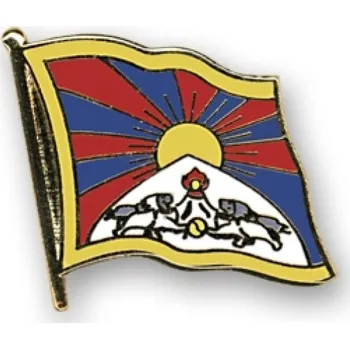 Odznak (pins) 20mm vlajka Tibet - barevný