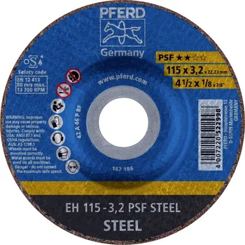 Řezný kotouč PFERD TOOLS EH 115-3,2 PSF STEEL 61740126 řezný kotouč lomený 115 mm 25 ks ocel