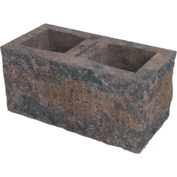 plotová tvarovka DITON Okrasná tvárnice trojstranná D2 395x200x190 mm cihlovo-černá