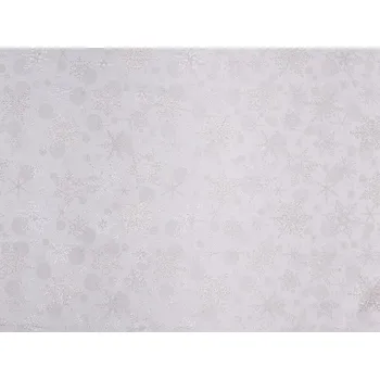 BYTEMA Dekorační žakárová látka VLOČKY II. natur silver šíře 280 cm