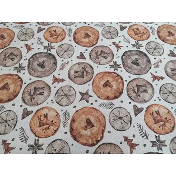 BYTEMA Vánoční dekorační látka Selské Vánoce 1 šíře 140 cm