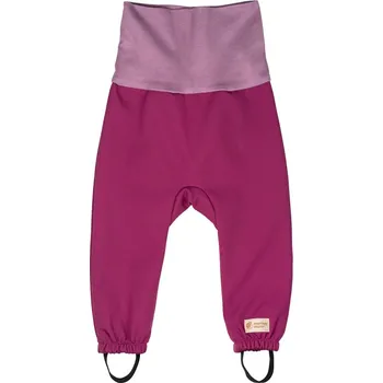Chlapecké kalhoty Dětské rostoucí softshellové kalhoty s membránou Monkey Mum® - Šťavnatá malina 86/92