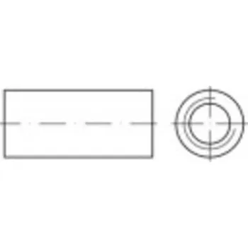 TOOLCRAFT 157303 spojovací objímka M8 25 mm ocel galvanizováno zinkem 100 ks