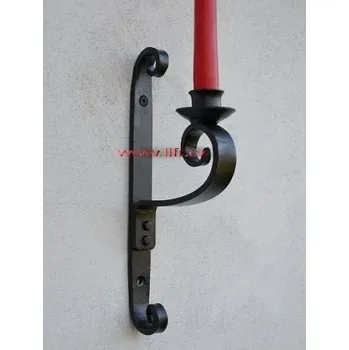 Svícen lifr Kovaný svícen na zeď Bohouš