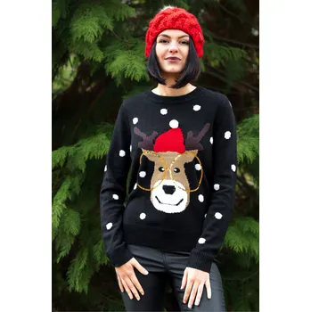 Dámský svetr Vero Moda dámský vánoční svetr Tinsel černý Velikost: XS