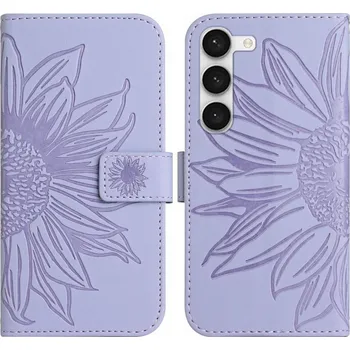 Pouzdro na mobilní telefon VSECHNONAMOBIL 55548 ART SUN FLOWER Peněženkové pouzdro s řemínkem Samsung Galaxy S23 Plus 5G fialové