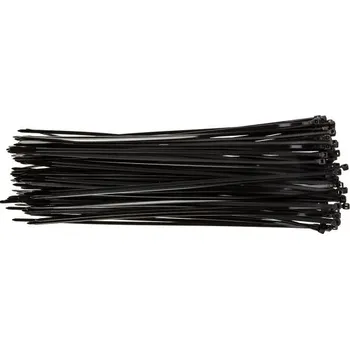 Nářadí pro automobil Stahovací pásky 3,6 X 300 mm 100 ks, černé, , TOPEX, 01-603