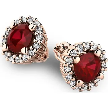 Náušnice Dámské náušnice růžové zlato 585/1000 přírodní diamant 0.50 ct G/SI 10926-CV-DIA-GRA