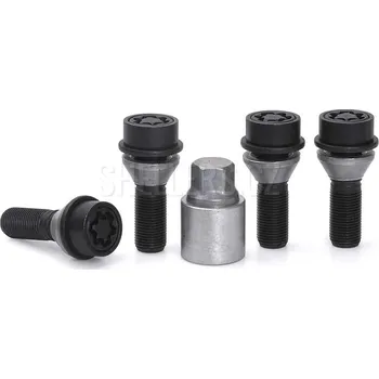 Šroubek na kolo Pojistné bezpečnostní šrouby M14x1,25x33 kužel, klíč 17, SICUSTAR BVN733VK, BMW, černé