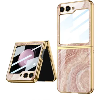 GKK 64461 GKK GLASS Ochranný kryt Samsung Galaxy Z Flip5 5G BEIGE MARBLE