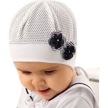 Kojenecká čepice letní zavazovací čepice Marika pro miminko velikost 40