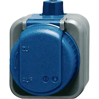 Elektrická zásuvka ABB 2CKA002083A0343 zásuvka s ochranným kontaktem IP66 černá, enciánově modrá (RAL 5010)