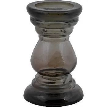 Svícen Svícen z recyklovaného skla, PARTY LIGHT, v.19,5 cm, šedá (DOPRODEJ) (balení obsahuje 1ks)|Vidrios San Miguel|Recycled Glass