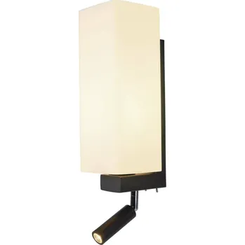 Nástěnné svítidlo BIG WHITE QUADRASS SPOT Indoor, nástěnné svítidlo s LED Spotem a objímkou E27, černé 1003428
