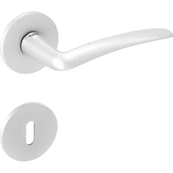 Dveřní kování TI - NOEMI - R 228 5S rozety BB, klika/klika WS - Bílá matná (152)