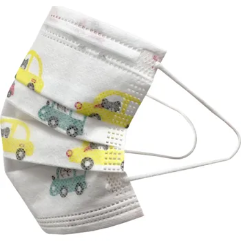 rouška Dětská rouška na obličej s gumičkou - autíčko, 1 ks
