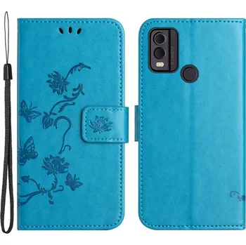 Pouzdro na mobilní telefon Flower knížkové pouzdro na Nokia C22 - modré