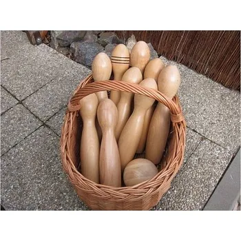 Dřevěná hračka Dřevěné bowlingové kuželky na zahradu 35 cm