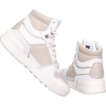 Dámské tenisky TOMMY HILFIGER DÁMSKÉ BOTY HIGH CUT BASKET SNEAKER SE BÉŽOVÉ FW0FW06809 ACI Velikost: 37