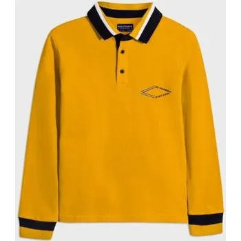 Chlapecké tričko polokošile dlouhý rukáv potisk na zádech Mayoral 7123-94 okrová velikost 152