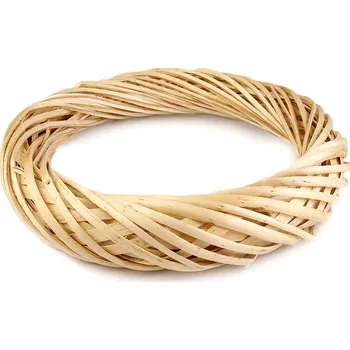 Velikonoční dekorace Proutěný věnec Ø34 cm, střední, 3 přírodní sv.