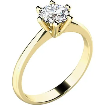 Prsten Zásnubní prsten žluté zlato 585/1000 přírodní diamant 0.60 ct G/SI ZP-10720D-ZL velikost 62