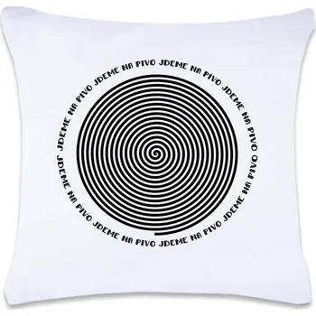 Dekorativní polštářek DOBRÝ TRIKO Polštář s potiskem Jdeme na pivo 40 x 40 cm Oboustranný tisk: NE