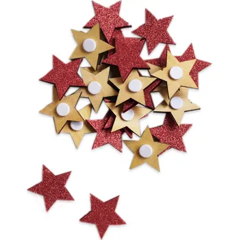 Vánoce Hvězdy přízdoba dřevo 24cm/3cm červená