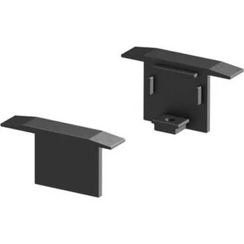 Příslušenství pro svítidlo BIG WHITE KONCOVÉ KRYTY, na GRAZIA 10 profil k zabudování, 2 kusy, černé 1000474