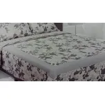 BYTEMA Přehoz na postel GREY FLOWER set s povlaky 220x240