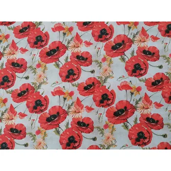 BYTEMA Dekorační látka VLČÍ MÁKY LAZA šíře 140 cm