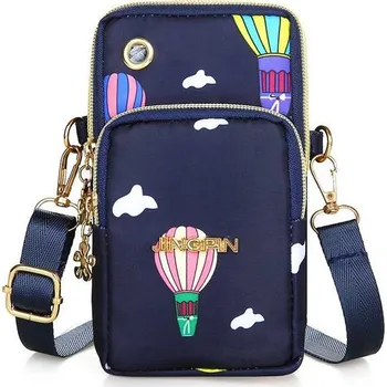 Kabelka Módní kabelka pro telefon s otvorem na sluchátka - Modrý balónek