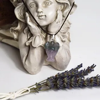 Přívěsek FLUORIT ANDĚL PŘÍVĚS