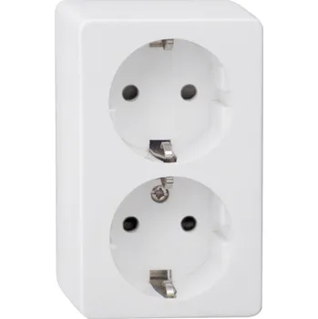 Elektrická zásuvka REV 2násobný kompletní sada zásuvka bílá 0510071777 1 ks