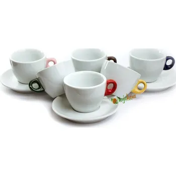 Giacinto šálky na cappuccino s barevným ouškem 195 ml 6 ks