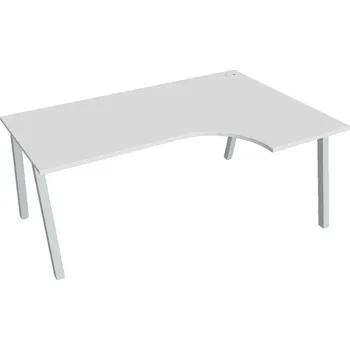 Kancelářský vozík HOBIS kancelářský stůl tvarový, ergo levý - UE A 1800 60 L, bílá + doprava zdarma