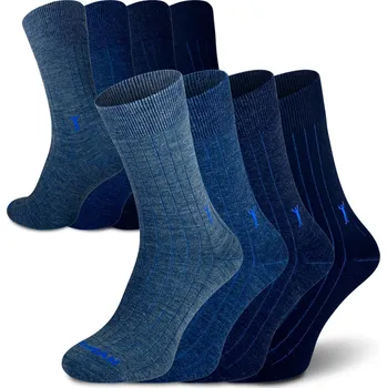 Northman ponožky Dino Merino 4-pack Velikost: 39-41 Modré Společenské Merino Ponožky Dino 4-Pack